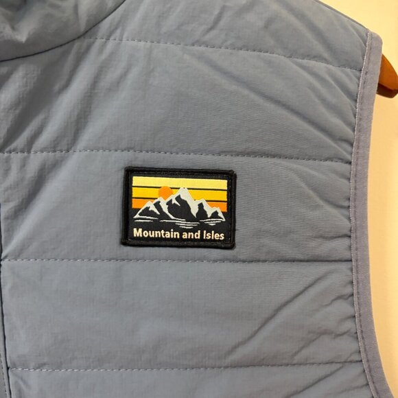 Mountain and Isles Front Zip Men's Vest Size: M Blue & Sherpa Outdoor Hiking - Picture 3 of 6